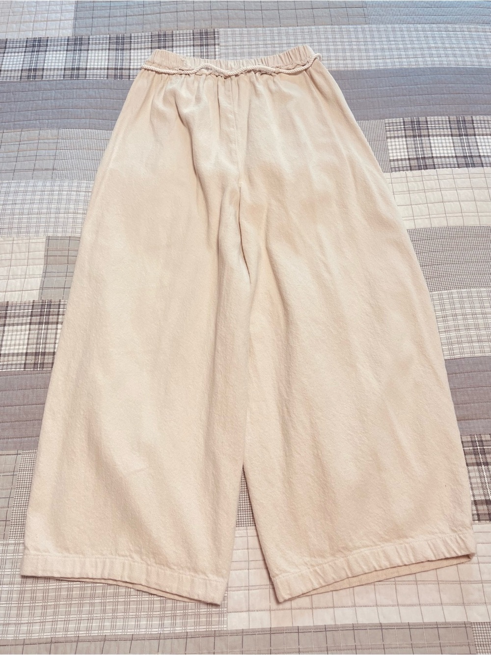 FREE PEOPLE Wide Leg Ivory Kayden Barrel Pants Small Drawstring rope harem crop - Picture 7 of 16